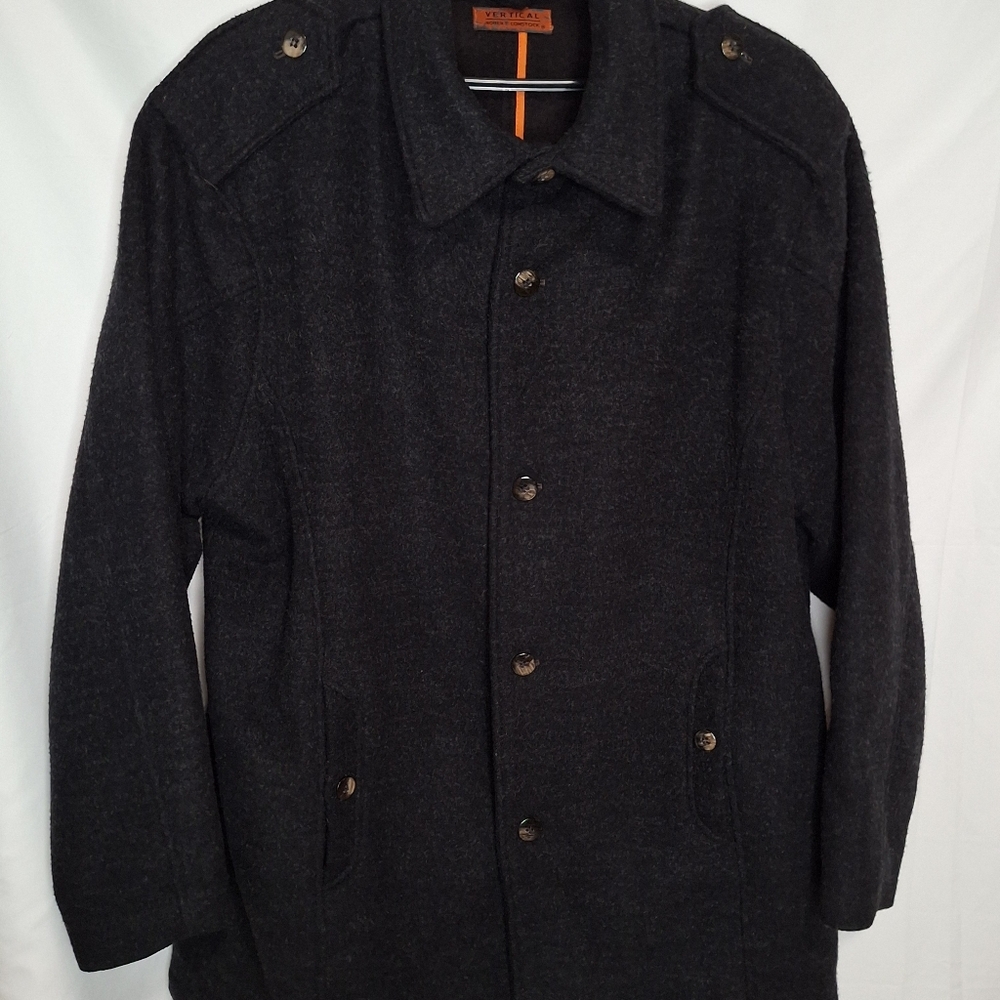 Vertical Robert Comstack Wool Blend Coat Xl - image 1